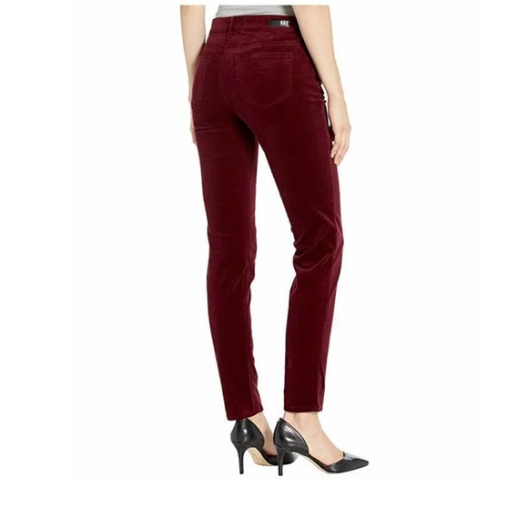 KUT from the Kloth Diana Stretch Skinny Corduroy Jeans in Burgundy - Picture 3 of 3